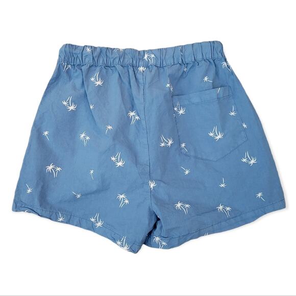 My Little Cozmo organic cotton palm print bermuda shorts in blue Size 6Y - Picture 2 of 9